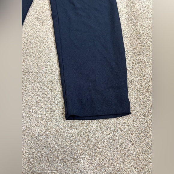 ZARA WOMAN NAVY BLUE Straight PANTS ELASTIC WAISTBAND Sz S Business Casual - Picture 3 of 11